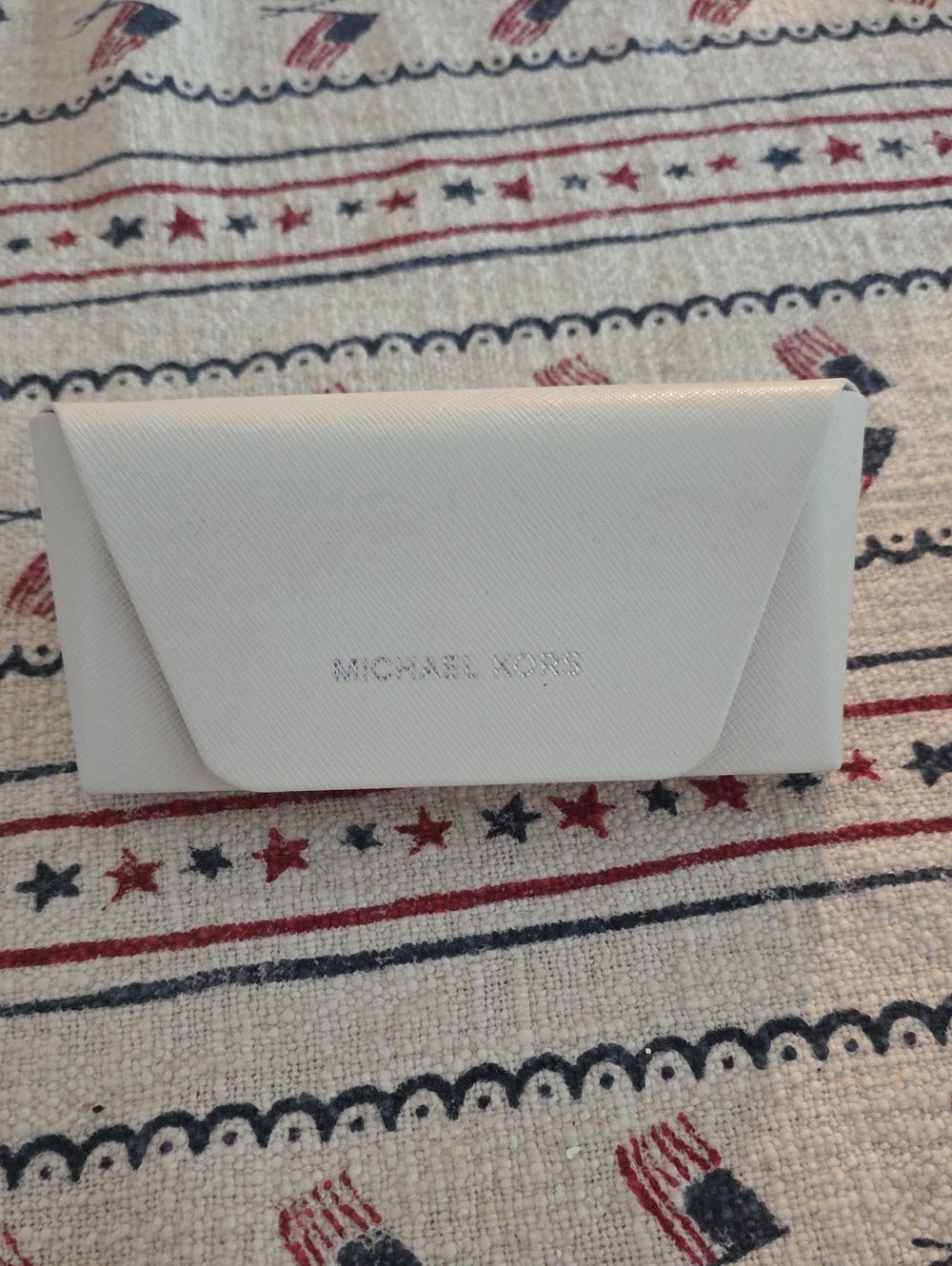 Michael Kors White Saffiano Eyewear Case